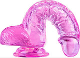 Dildo consolador de silicona realista transparente S M y L