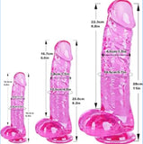 Dildo consolador de silicona realista transparente S M y L