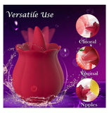 Rosa roja | vibrador de lengua y succión | estimulador de clictoris | 10 modos