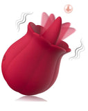 Rosa roja | vibrador de lengua y succión | estimulador de clictoris | 10 modos