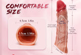 Extensor 8.07”| Funda de pene de silicona reutilizable para agrandamiento con vibración y control | Incluye lubricante