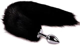plug Anal sexy de cola de zorro en color negro para cosplay, bondage