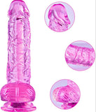 Dildo consolador de silicona realista transparente S M y L