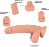 Consolador | Dildo | realista de silicona de 6 pulgadas | Juguetes para adultos con fuerte ventosa