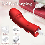 Vibrador de dedo para mujer | 10 modos de vibración y función de calor |usb