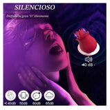Rosa roja | vibrador de lengua y succión | estimulador de clictoris | 10 modos