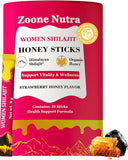 Palitos de miel Shilajit para mujeres sabor a fresa