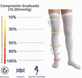 Medias de compresión médica hasta el muslo|recuperación posquirúrgica