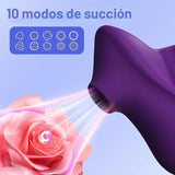 Vibrador de succión| estimulador de vagina y clitoris |  10 modos de succión, carga magnética