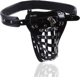 Cinturon de castidad de cuero ajustable |  BDSM