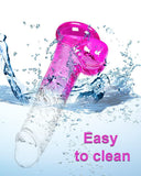 Dildo consolador de silicona realista transparente 8.2"
