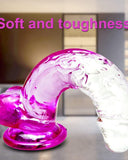 Dildo consolador de silicona realista transparente 8.2"