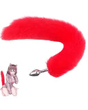plug Anal sexy de cola de zorro en color rojo para cosplay, bondage