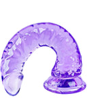 Dildo consolador de silicona realista transparente morado S M y L
