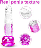 Dildo consolador de silicona realista transparente 8.2"