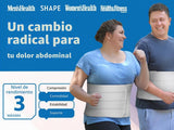 Faja Abdominal de soporte de 12" | 3 paneles para recuperación post quirúrgica | cinturón de soporte de compresión para hernia, cesárea, abdominoplastia