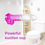 Dildo consolador de silicona realista transparente 8.2"