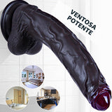 Consolador grande Negro | Dildo extra grueso | realista de silicona de 13.6" pulgadas de largo
