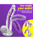 Dildo realista jelly  transparente 8"
