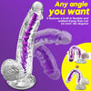 Dildo realista jelly  transparente 8"
