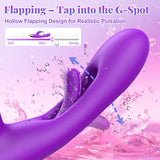 vibrador de conejo - Consolador de punto G 3 en 1 con 10 vibraciones de conejo, 7 aletas y 7 modos de vibración de varita - Estimulador de clítoris y pezones