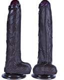 Consolador grande Negro | Dildo extra grueso | realista de silicona de 13.6" pulgadas de largo