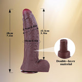 Consolador negro | Dildo | realista de silicona de 7”