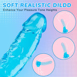 Dildo consolador de silicona realista azul 7"