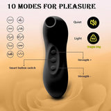 Vibrador de clítoris femenino| estimulador de succión portátil 10 patrones de vibración, impermeable, recargable por USB