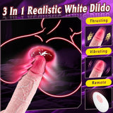 Consolador con control 10 modos de vibración | realista de silicona de 9.6 pulgadas de largo