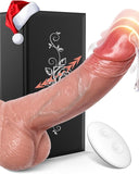 Consolador de empuje vibrador para adultos realistas de 8.6 pulgadas