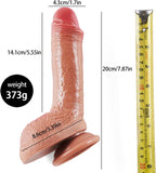 Dildo consolador realista  juguete para mujer de 7.8 pulgadas con silicona de doble capa