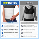 Faja Abdominal de soporte de 12" | 3 paneles para recuperación post quirúrgica | cinturón de soporte de compresión para hernia, cesárea, abdominoplastia