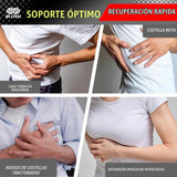 Faja Abdominal de soporte de 12" | 3 paneles para recuperación post quirúrgica | cinturón de soporte de compresión para hernia, cesárea, abdominoplastia