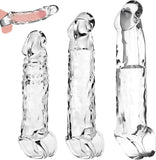 Extensor | Funda de pene de silicona reutilizable para agrandamiento con anillo de testículos