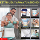 Faja Abdominal de soporte de 12" | 3 paneles para recuperación post quirúrgica | cinturón de soporte de compresión para hernia, cesárea, abdominoplastia