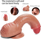 Dildo consolador realista  juguete para mujer de 7.8 pulgadas con silicona de doble capa