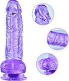 Dildo Jelly Flexible morado
