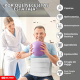 Faja Abdominal de soporte de 12" | 3 paneles para recuperación post quirúrgica | cinturón de soporte de compresión para hernia, cesárea, abdominoplastia