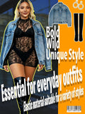 Vestido de lencería sexy para mujer, de red, ajustado, traje de stripper, con huecos de malla| Talla única