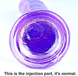Dildo consolador de silicona realista transparente morado S M y L