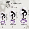 plugs Anales con gema de redonda morada
