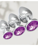 plugs Anales con gema de redonda morada
