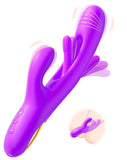 Vibrador de conejo 3 en 1| 10 vibraciones de conejo, 7 aletas y 7 modos de vibración de varita - Estimulador de clítoris y pezones