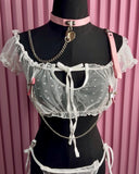 Collar con correa y pinzas para pezones |Kit de Restricciones de bondage| BDSM