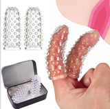 Preservativos de dedos con textura, accesorios para vibradores de dedos, vagina, estimulador del punto G, pezón, BDSM