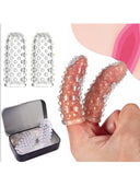 Preservativos de dedos con textura, accesorios para vibradores de dedos, vagina, estimulador del punto G, pezón, BDSM