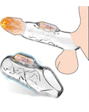 Extensor| Anillo vibratorio para el pene, manga de ampliación, vibrador de perineo, mejora la erección y eyaculación
