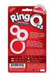 Juego de 3 Anillos de silicona para mejorar la erección