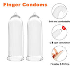 Preservativos transparentes para dedos, vagina, estimulador del punto G, pezón, BDSM